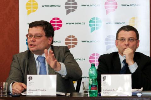 Vondra, Zaorálek - konference AMO o zahraniční politice