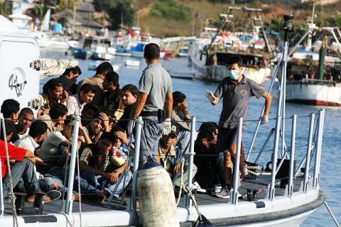 Lampedusa - uprchlíci