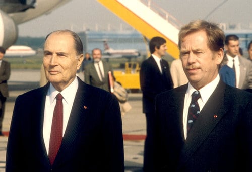 Havel a Mitterand - 1990