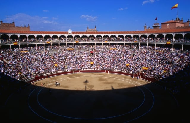 Plaza de Toros bullring during bullfight, Las Ventas.