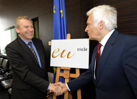 Yves Leterme a předseda Evropského parlamentu Jerzy Buzek