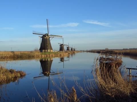 Nizozemí - větrné mlýny