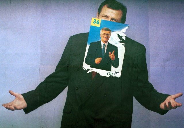 předvolební plakát - volby 1992 - ČSFR - Václav KLAUS (ODS), Vladimír MEČIAR (HZDS)