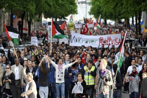 Palestinci, demonstrace