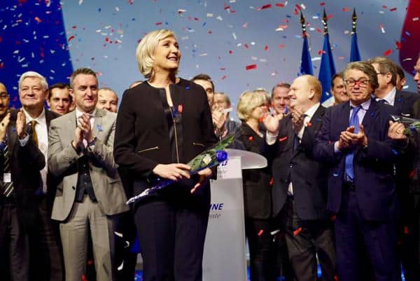 Marine Le Pen během kampaně