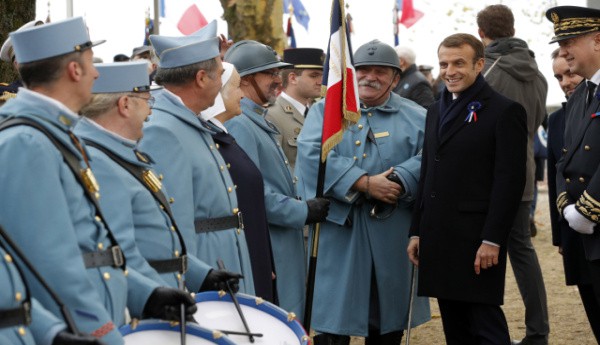 Emmanuel Macron na oslavách 100. výročí konce 1. světové války