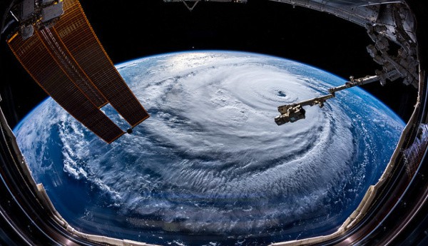 Hurikán Florence vyfocený z Mezinárodní vesmírné stanice