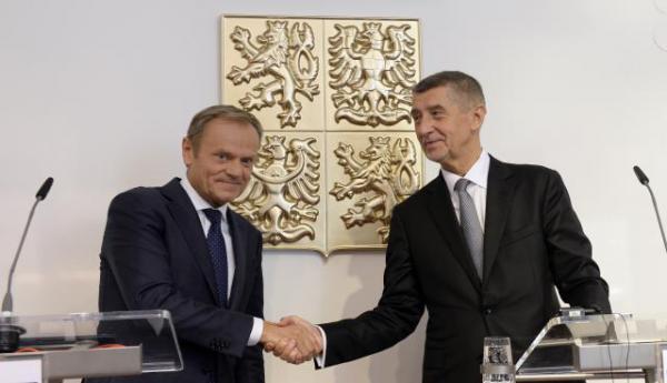 Český premiér Babiš se sešel s předsedou Evropské rady Tuskem.