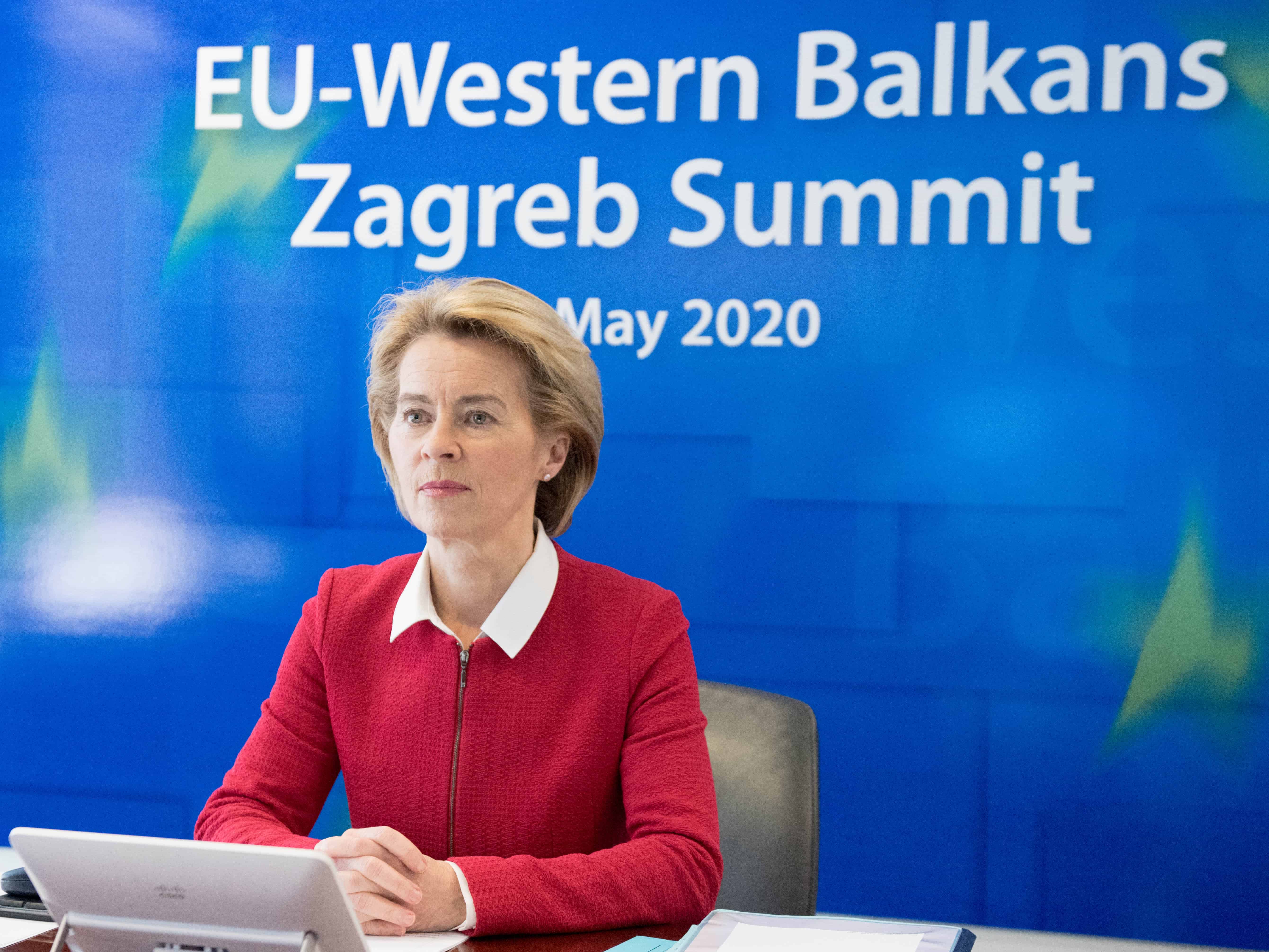 Ursula von der Leyenová při summitu o západním Balkánu